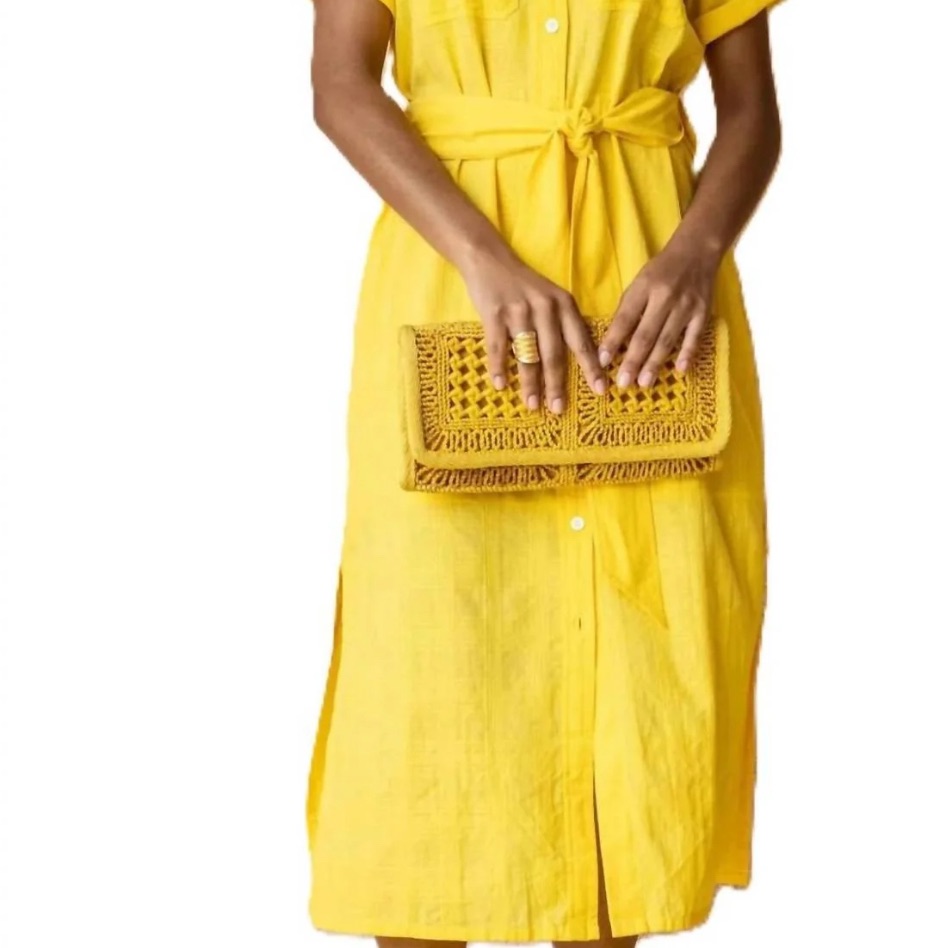 Lilla P Yellow Midi Dress